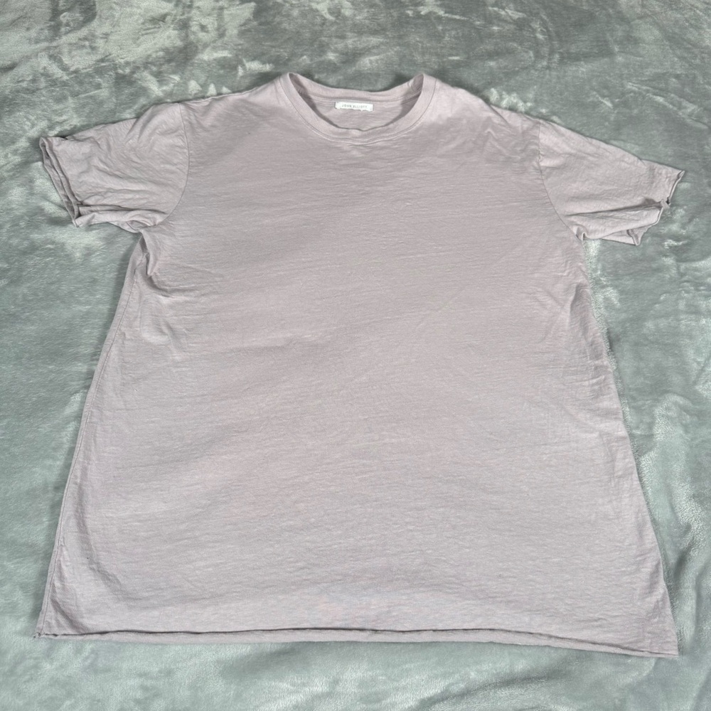 John Elliot Rolled Cuff T Shirt Mens 3 (Fits L) Oversized Fit USA Made Purple